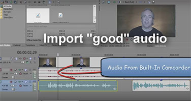 editing audio track in video software